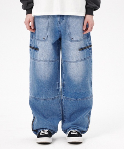 Mahagrid Fatigue Zip Denim Pant Mahagrida Gem Kom