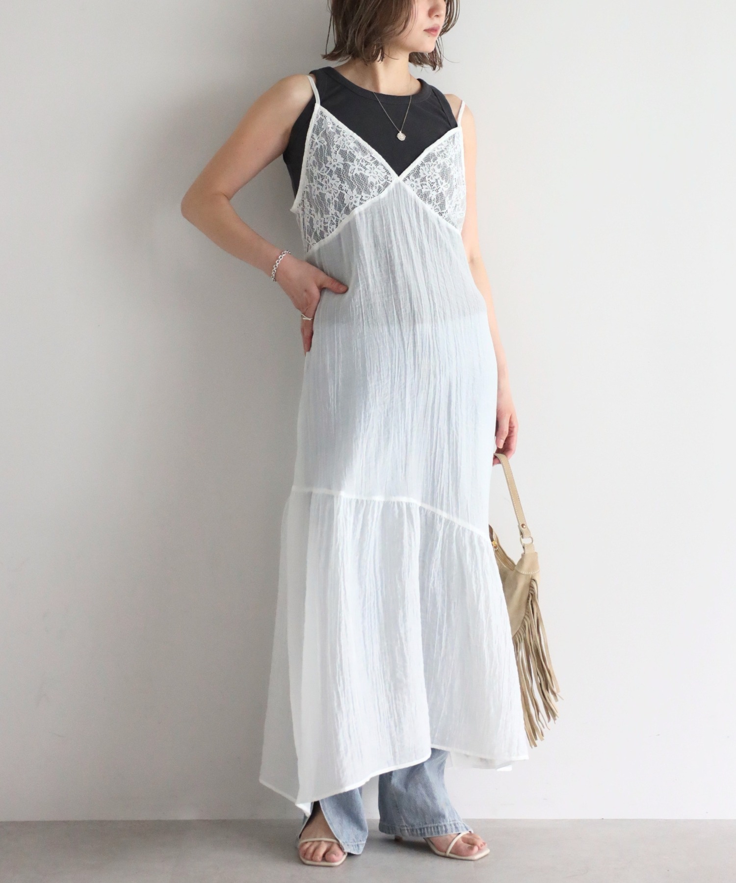 model：H158 着用サイズ：FREE