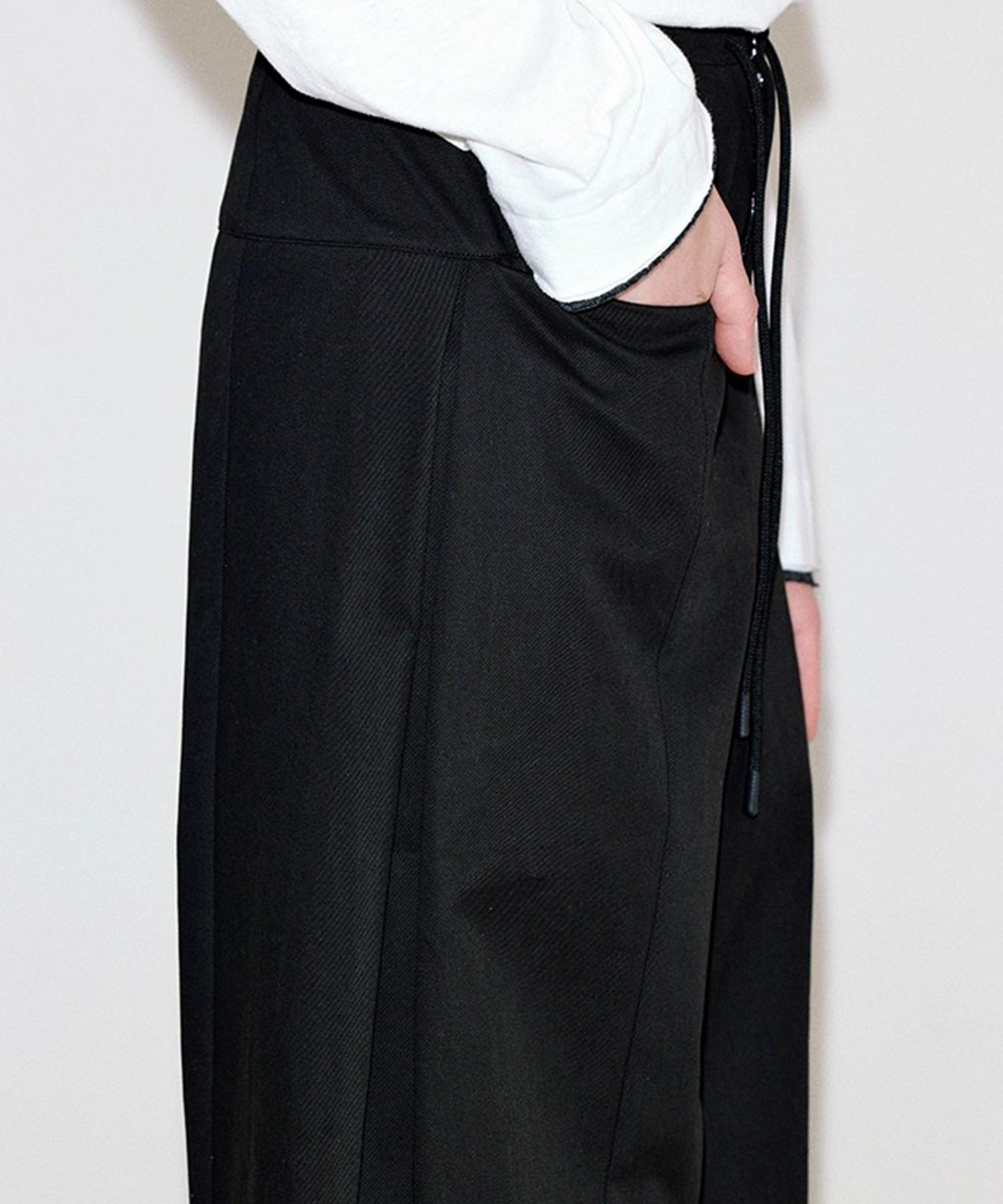 ドローストリングウエスト コットンワイドパンツ FQ25K049【Fano