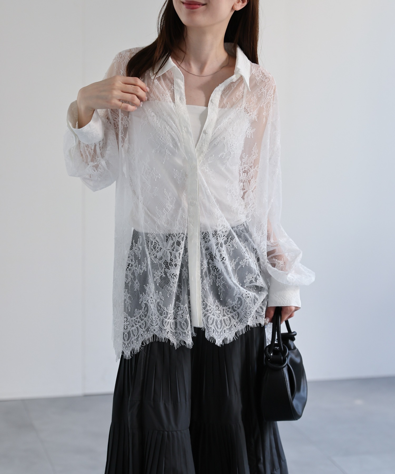 model：162cm 着用サイズ：F