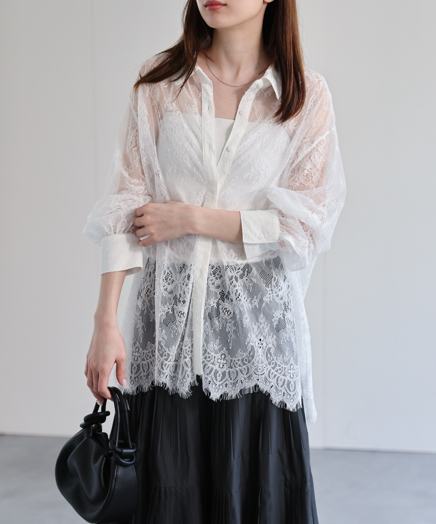 model：162cm 着用サイズ：F