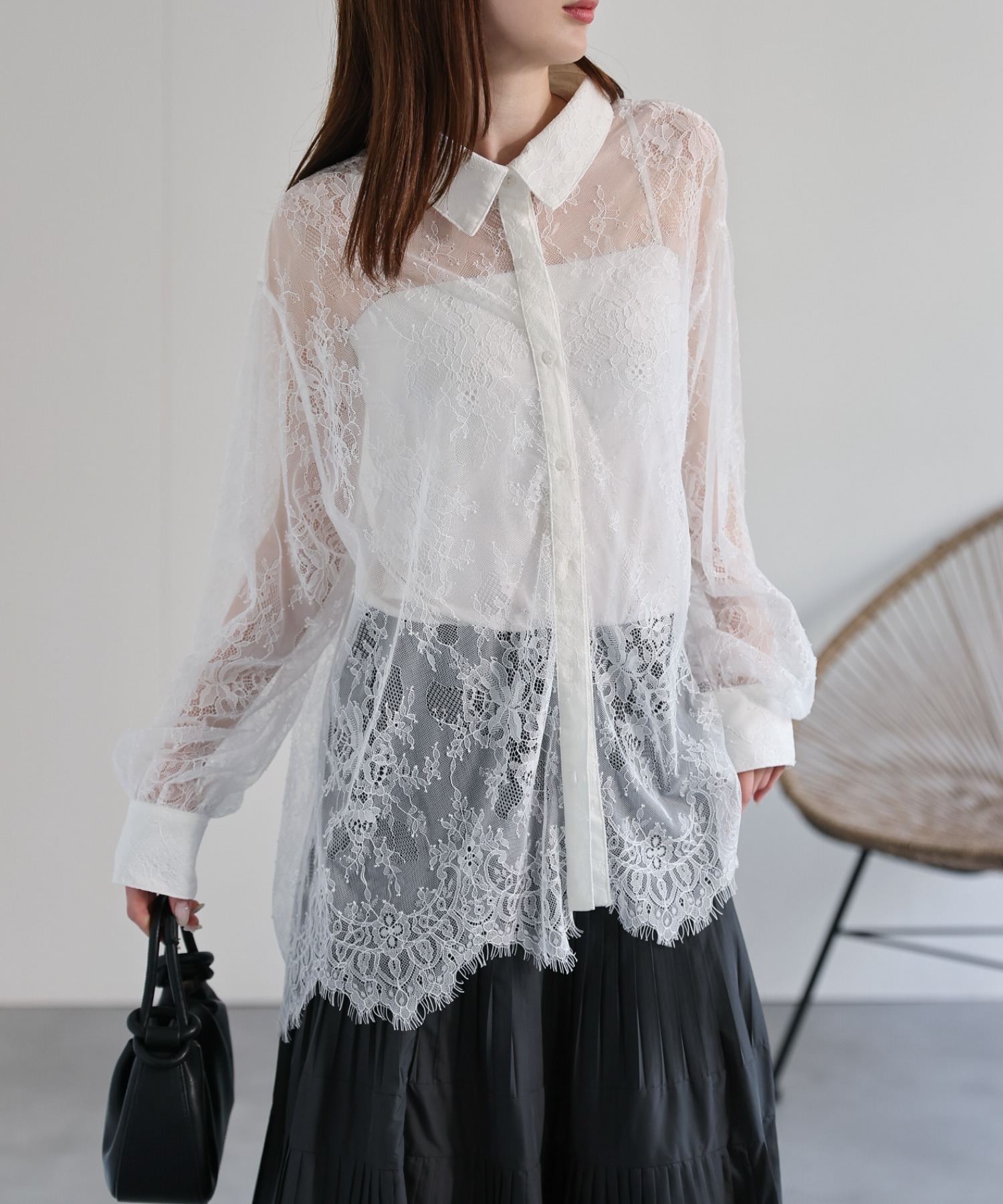 model：162cm 着用サイズ：F