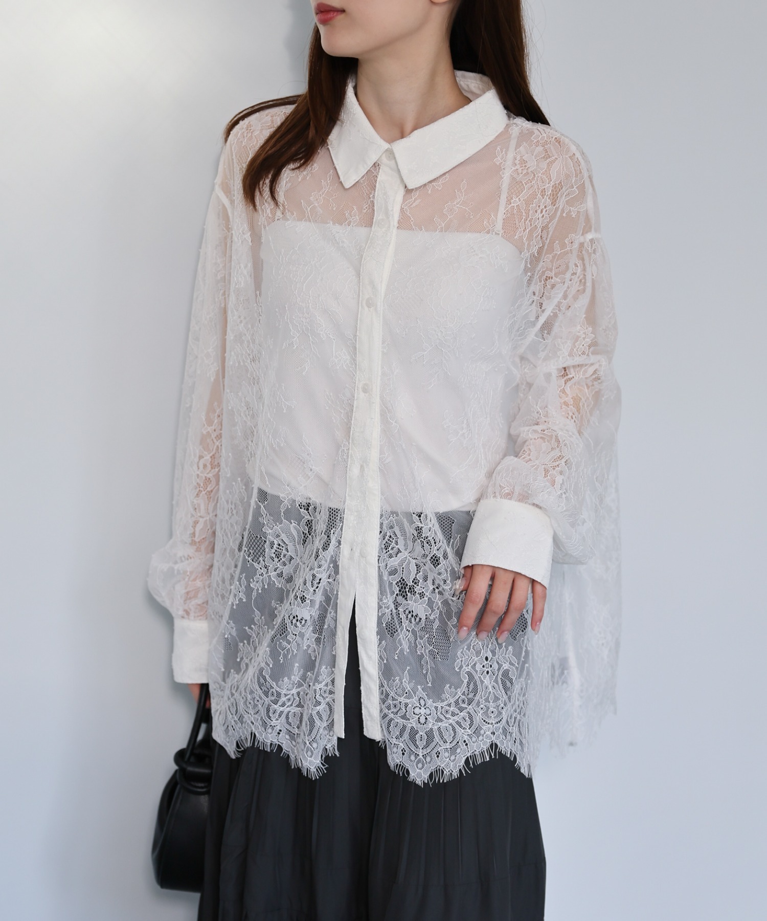 model：162cm 着用サイズ：F