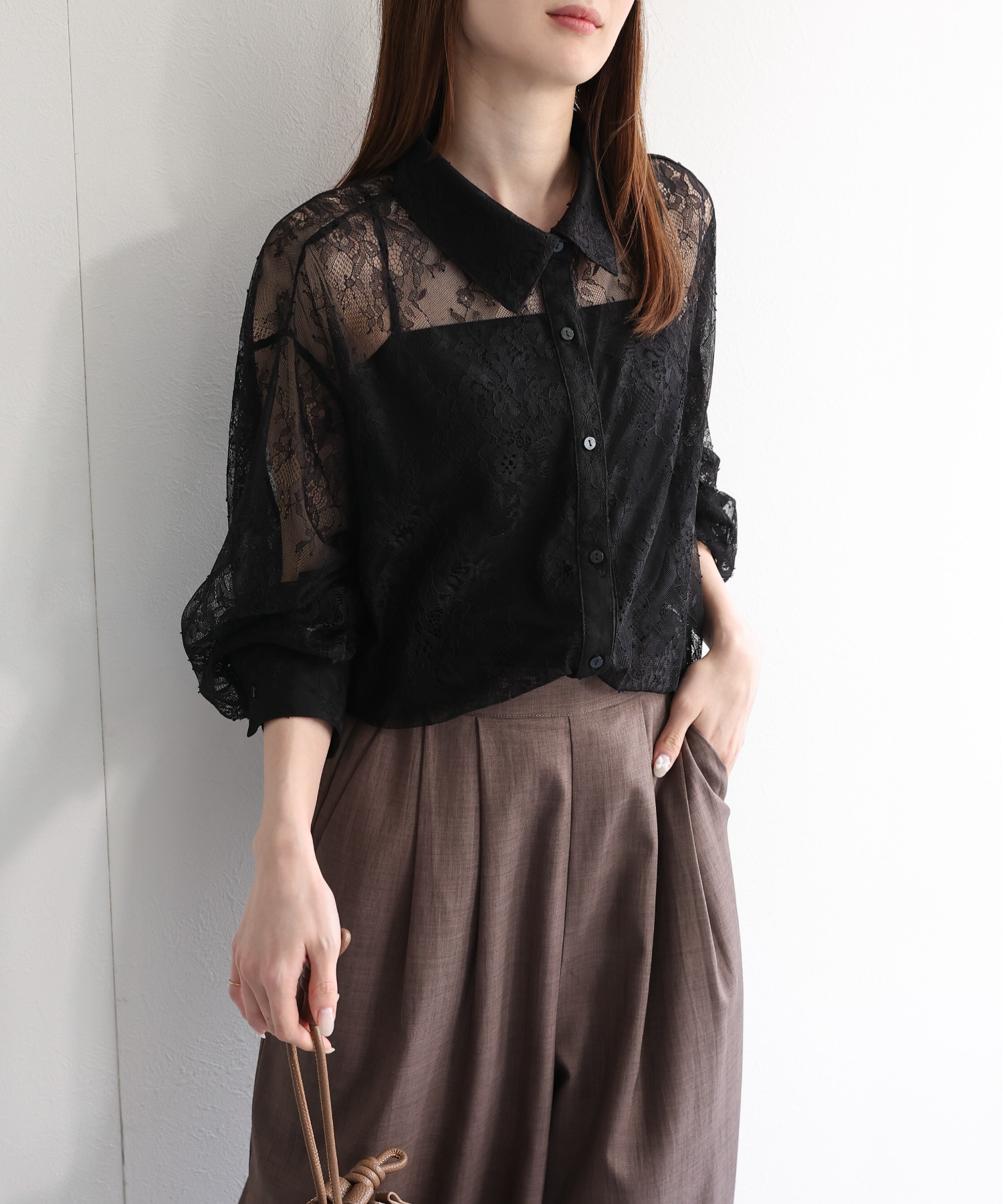 model：162cm 着用サイズ：F