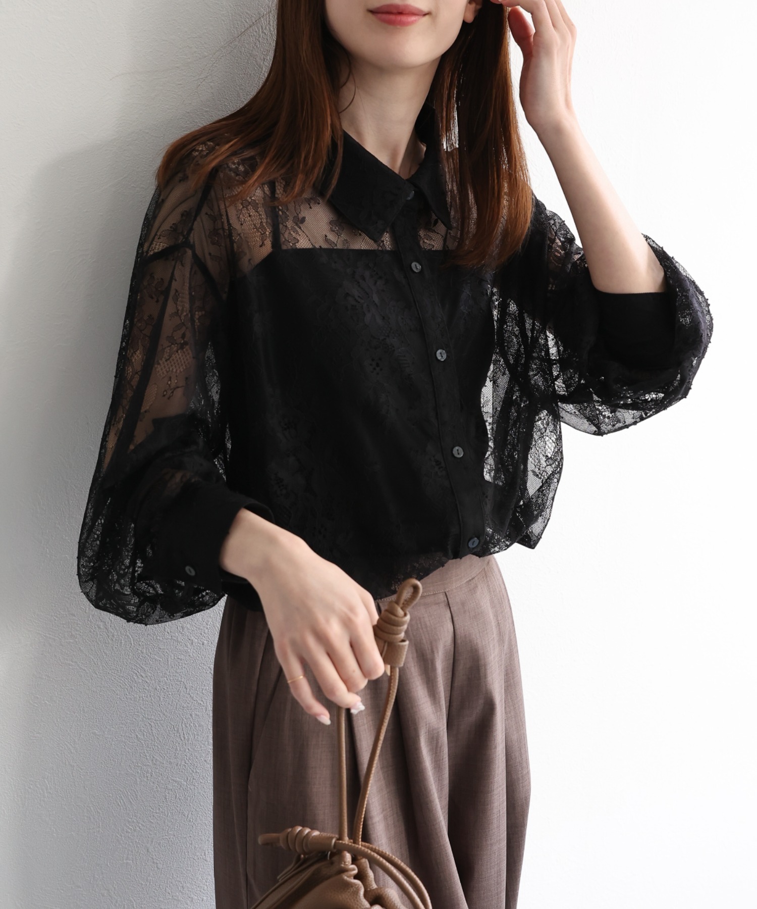 model：162cm 着用サイズ：F