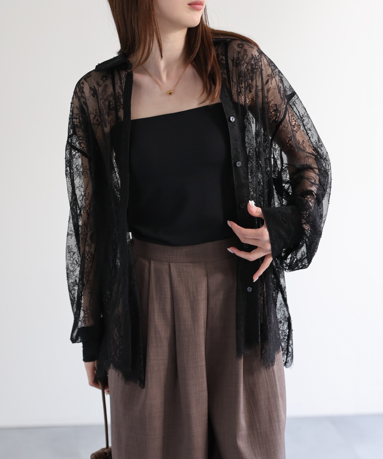 model：162cm 着用サイズ：F