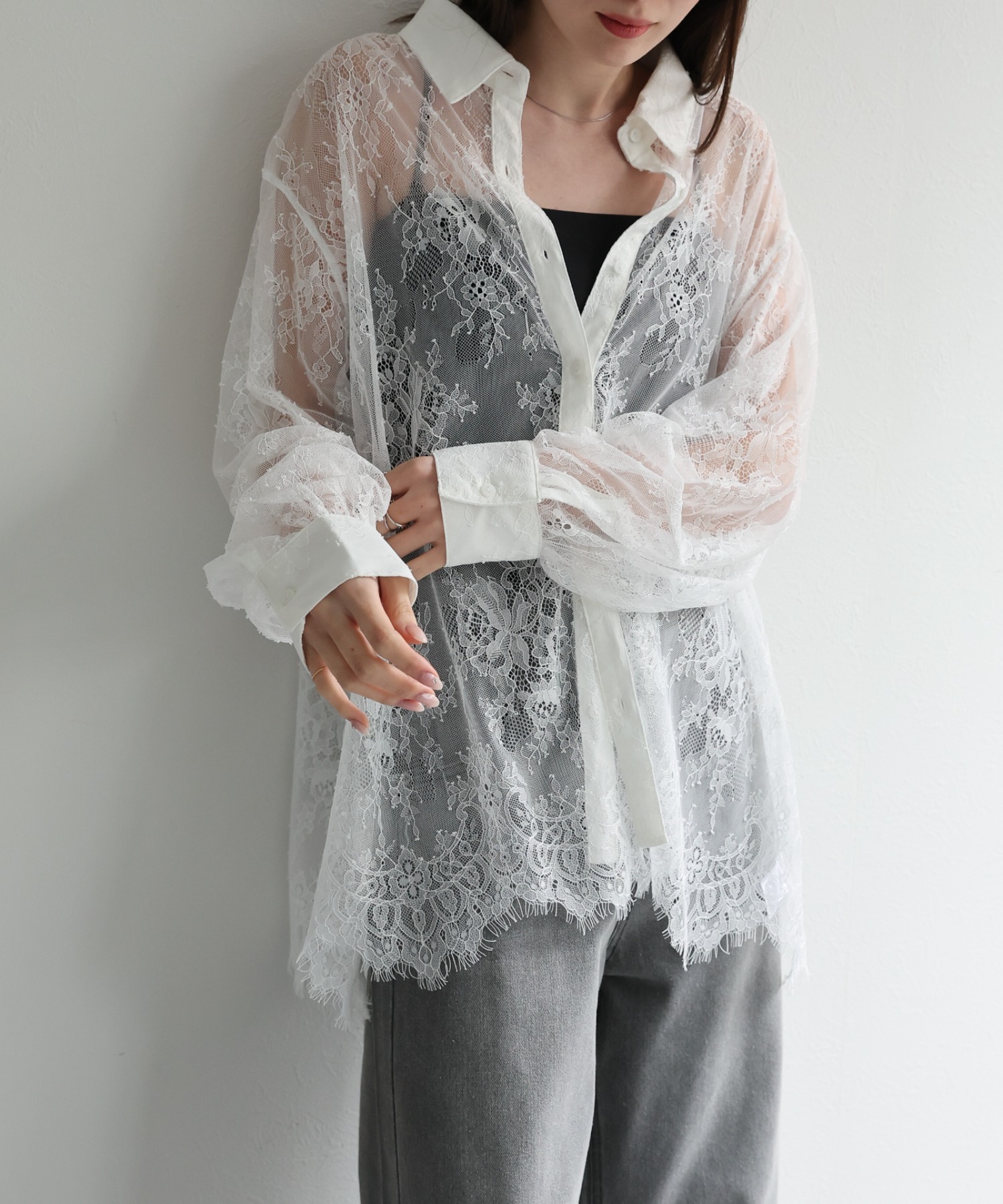model：162cm 着用サイズ：F