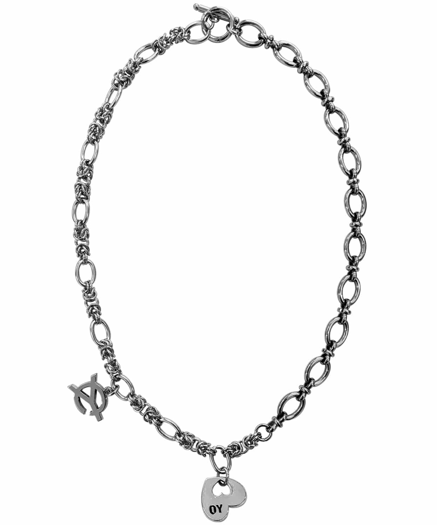 OY/オーワイ』 CUBIC HEART LOGO NECKLACE/キューブハート ロゴ