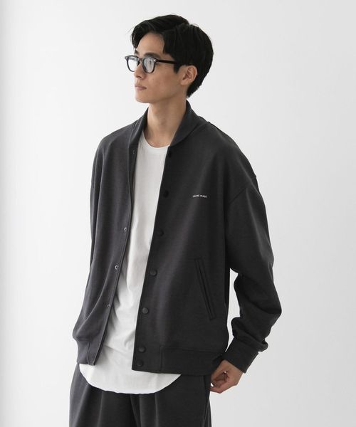 40%OFF coen コーエン メンズ FEELING MADE ソフトエアースウェット スタジアムジャンパー ＜MEN'S＞ ダークグレー