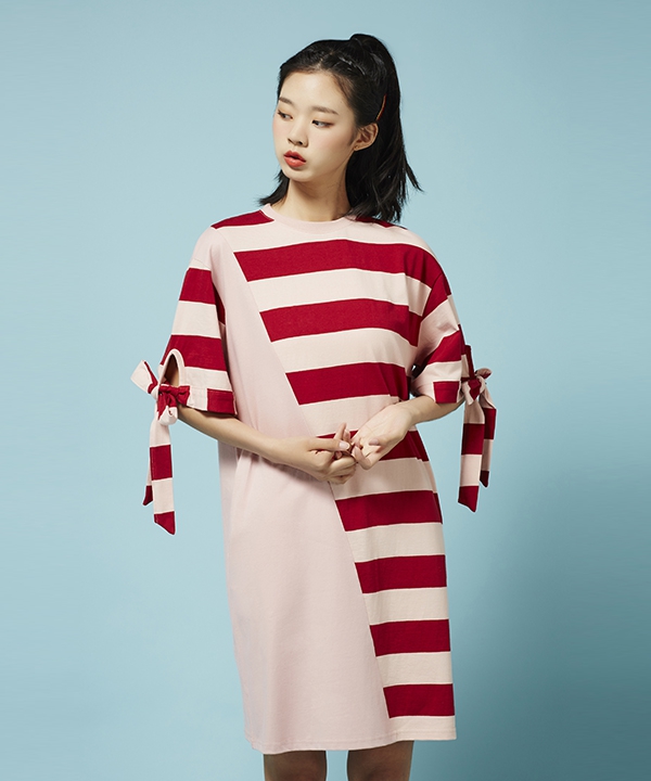 アンバランス ストライプ ボックス ワンピース Gaza Cch Ps