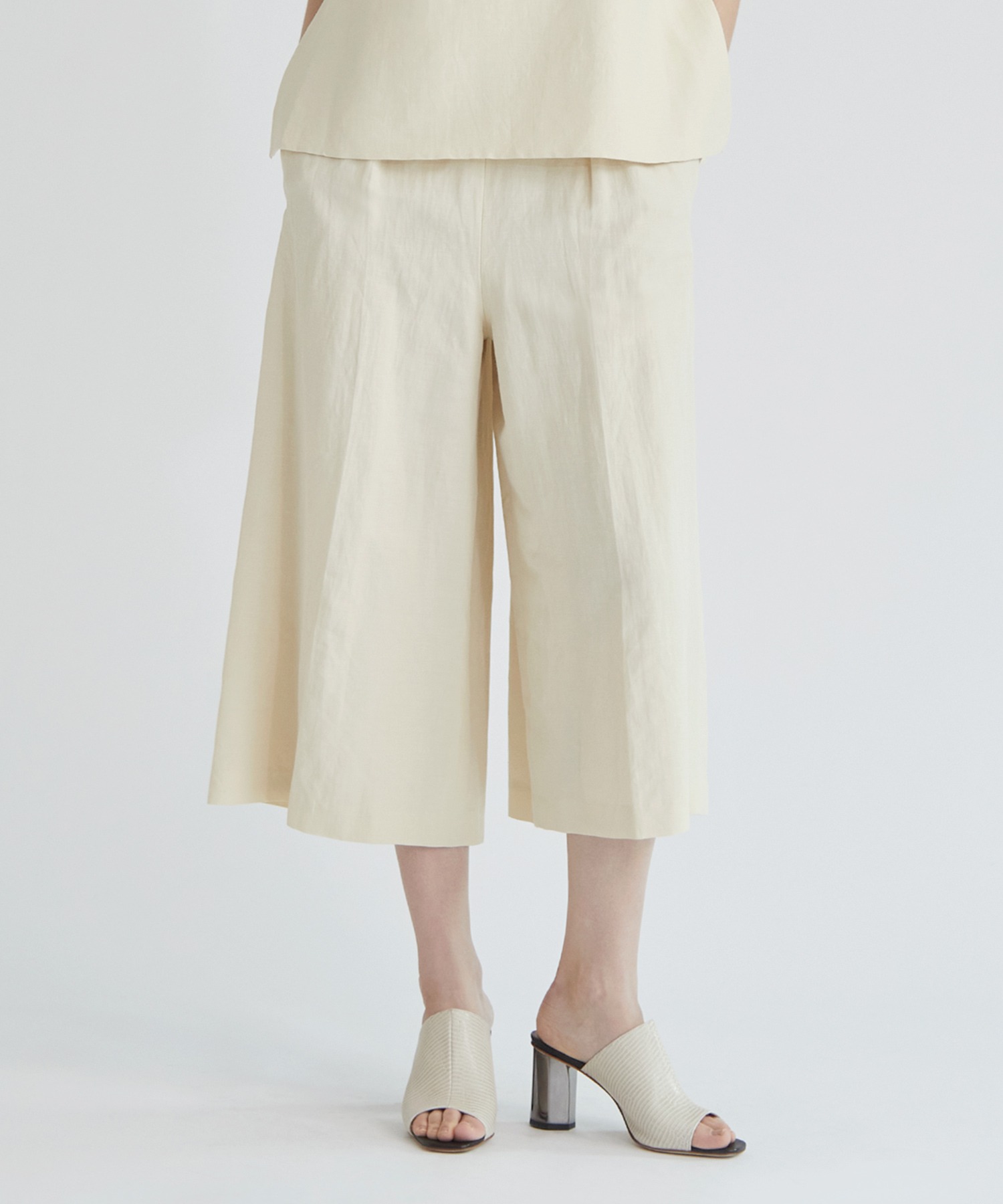 Uma Estnation リネンハイウエストキュロットパンツ Dinaspmptsp Pemalangkab Go Id