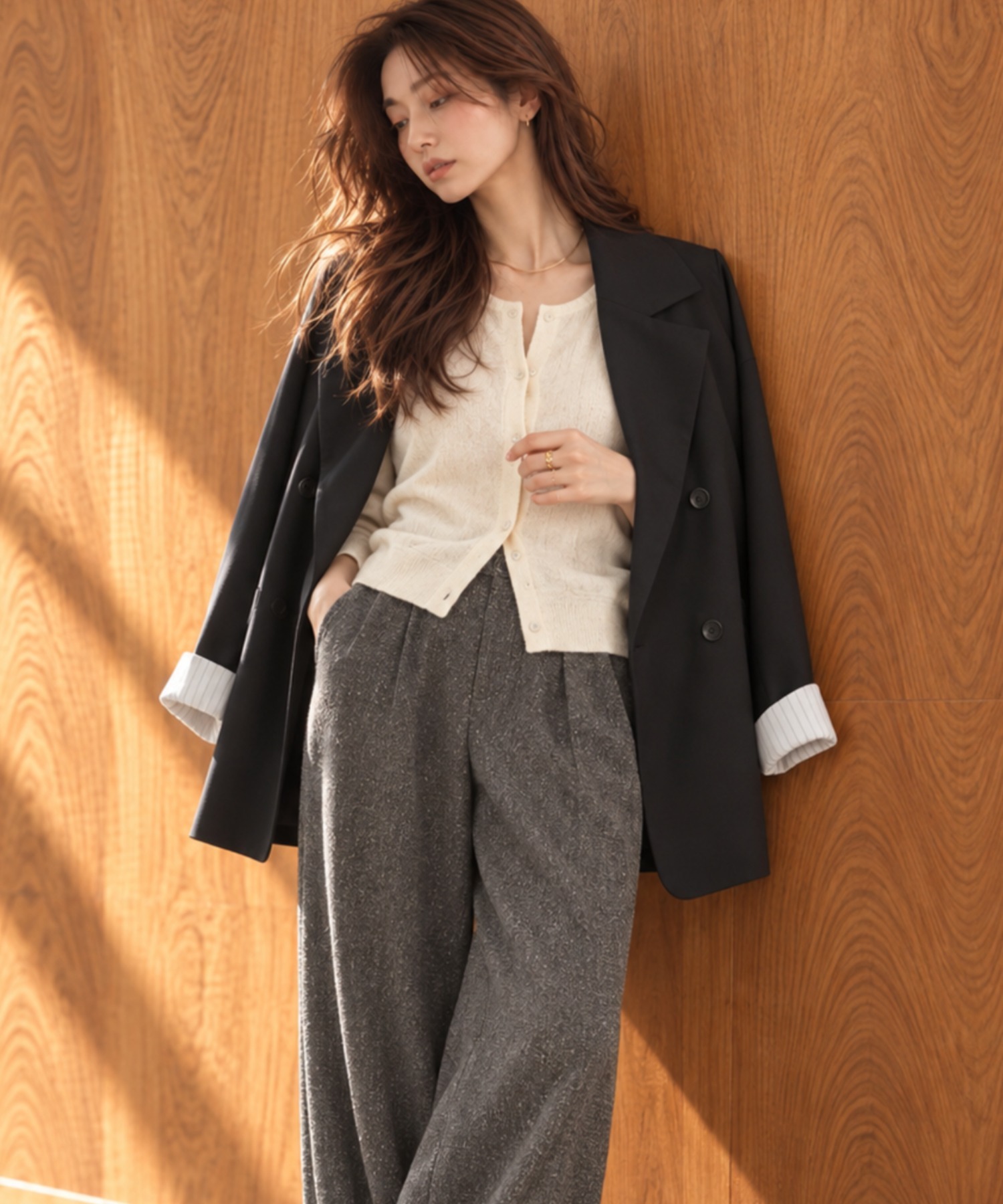 model:160cm 着用サイズ：F