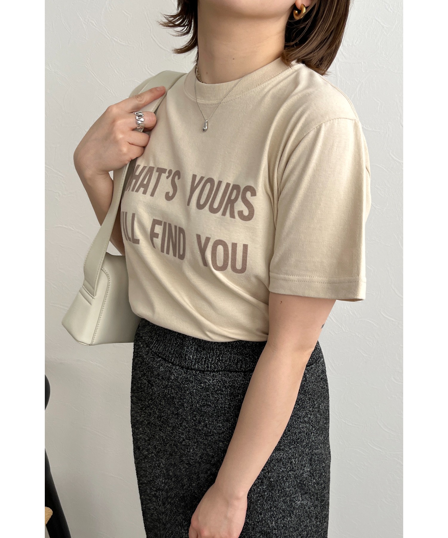 WHATSYOUR フロッキーロゴプリントTシャツ Palm Riche│Eimee Law