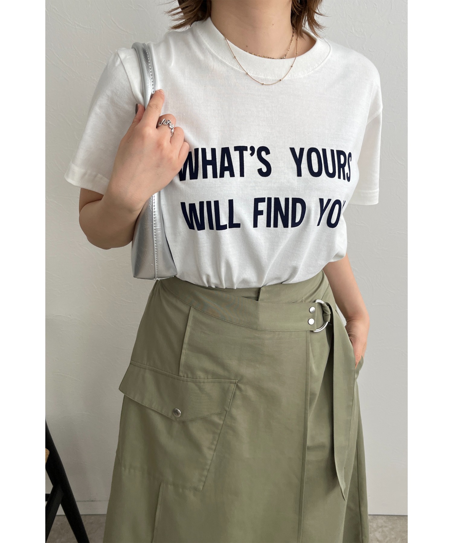 WHATSYOUR フロッキーロゴプリントTシャツ Palm Riche│Eimee Law