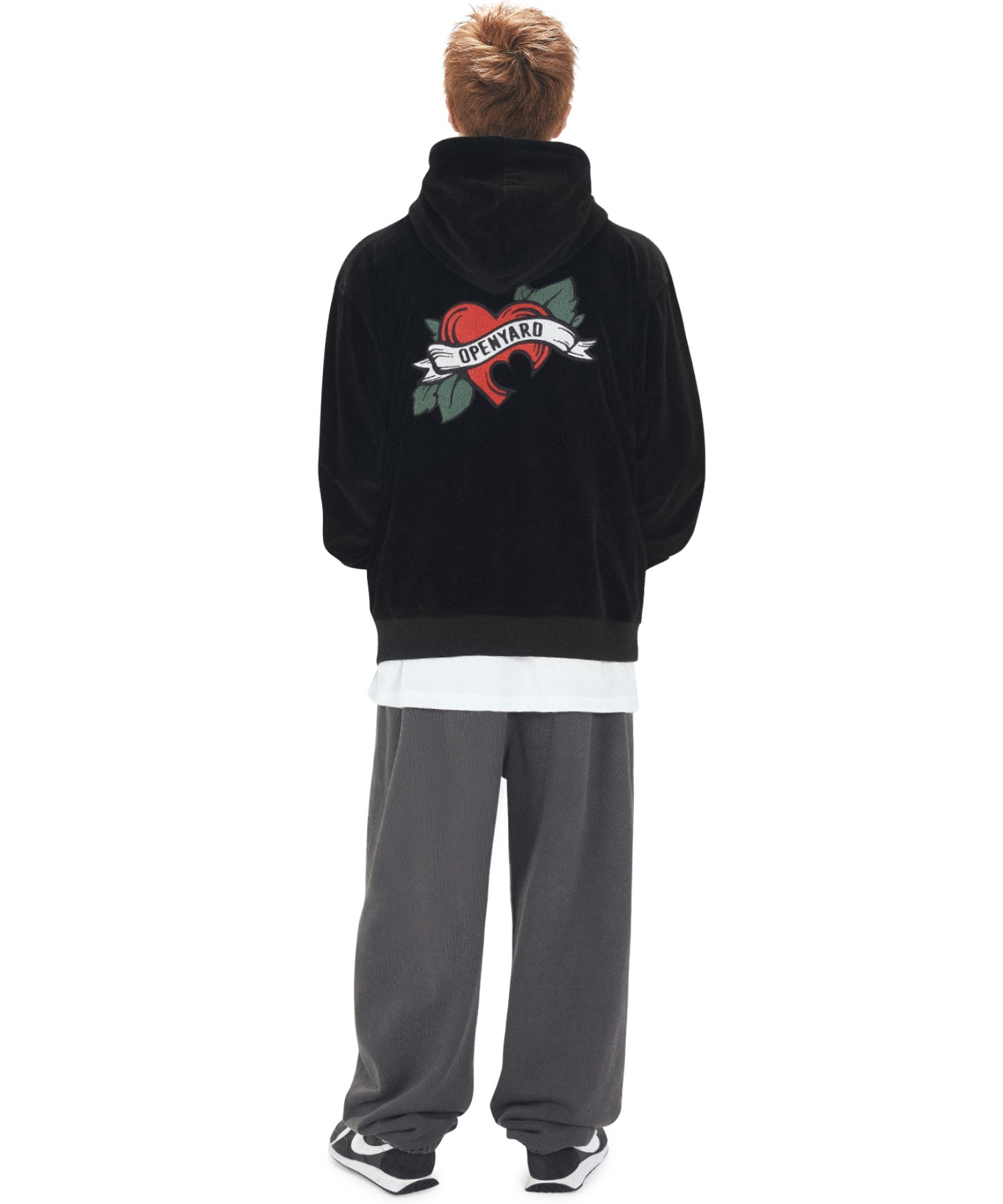OY/オーワイ』 VELOUR VINTAGE HEART HOODIE ZIP/ベロアヴィンテージ