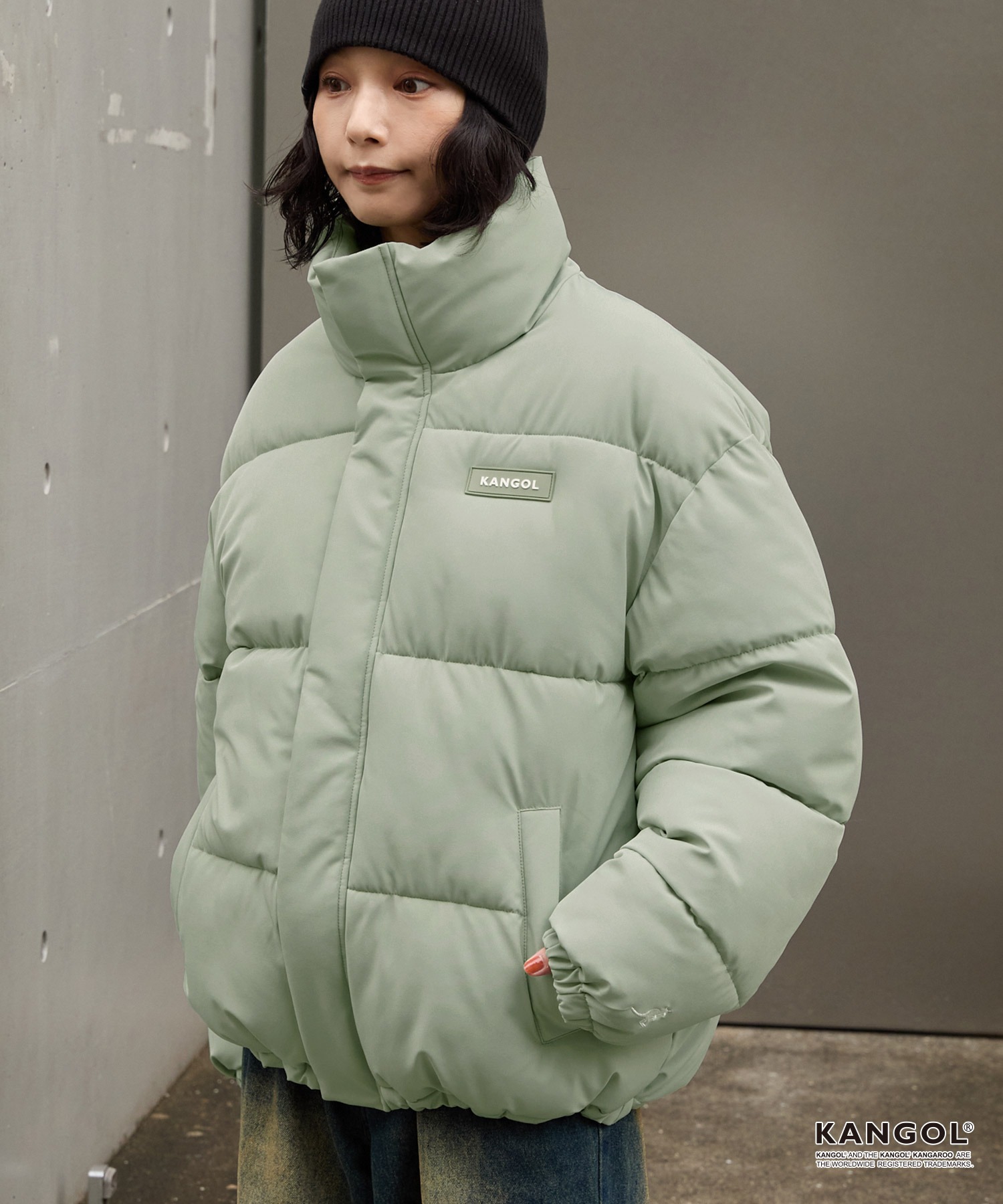 KANGOL/カンゴール 別注 ビッグシルエット ラバーネーム/ロゴ刺繍