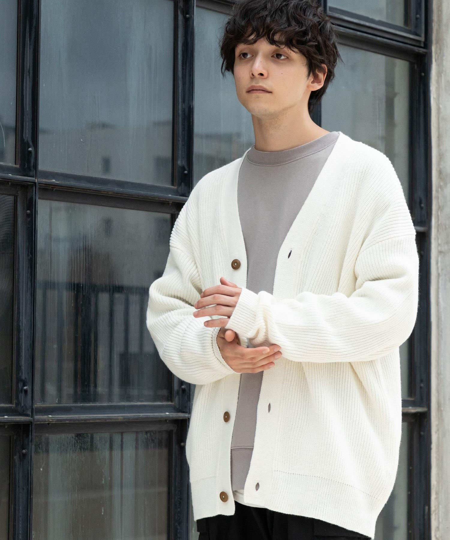 Web限定カラー ヘビーアゼニットビッグシルエットvネックカーディガン メンズ Men Coen コーエン 公式ファッション通販