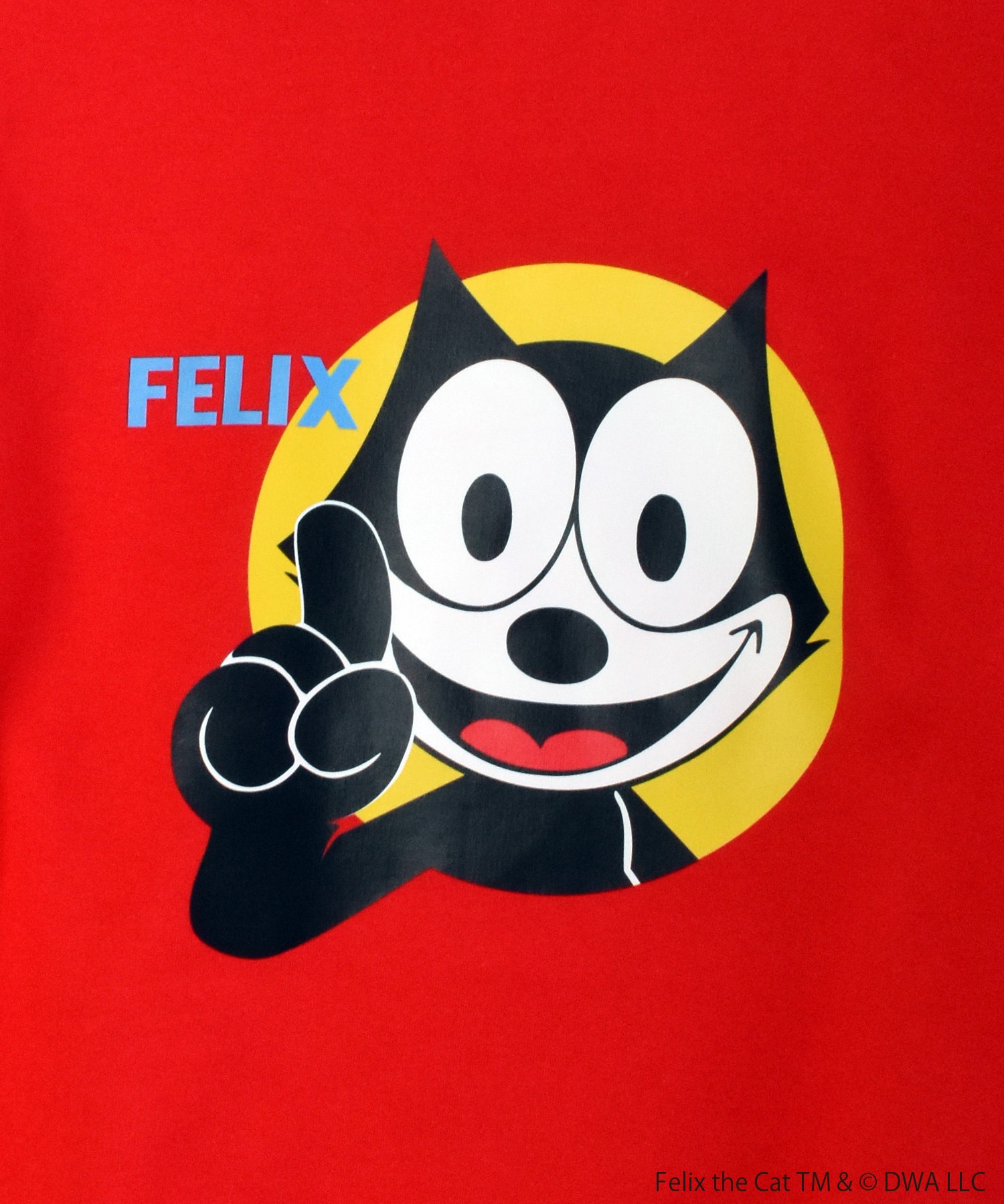 スパイラルガールFemaleレッド【Felix THE Cat/フィリックス・ザ・キャット】スウェットトップスFREE
