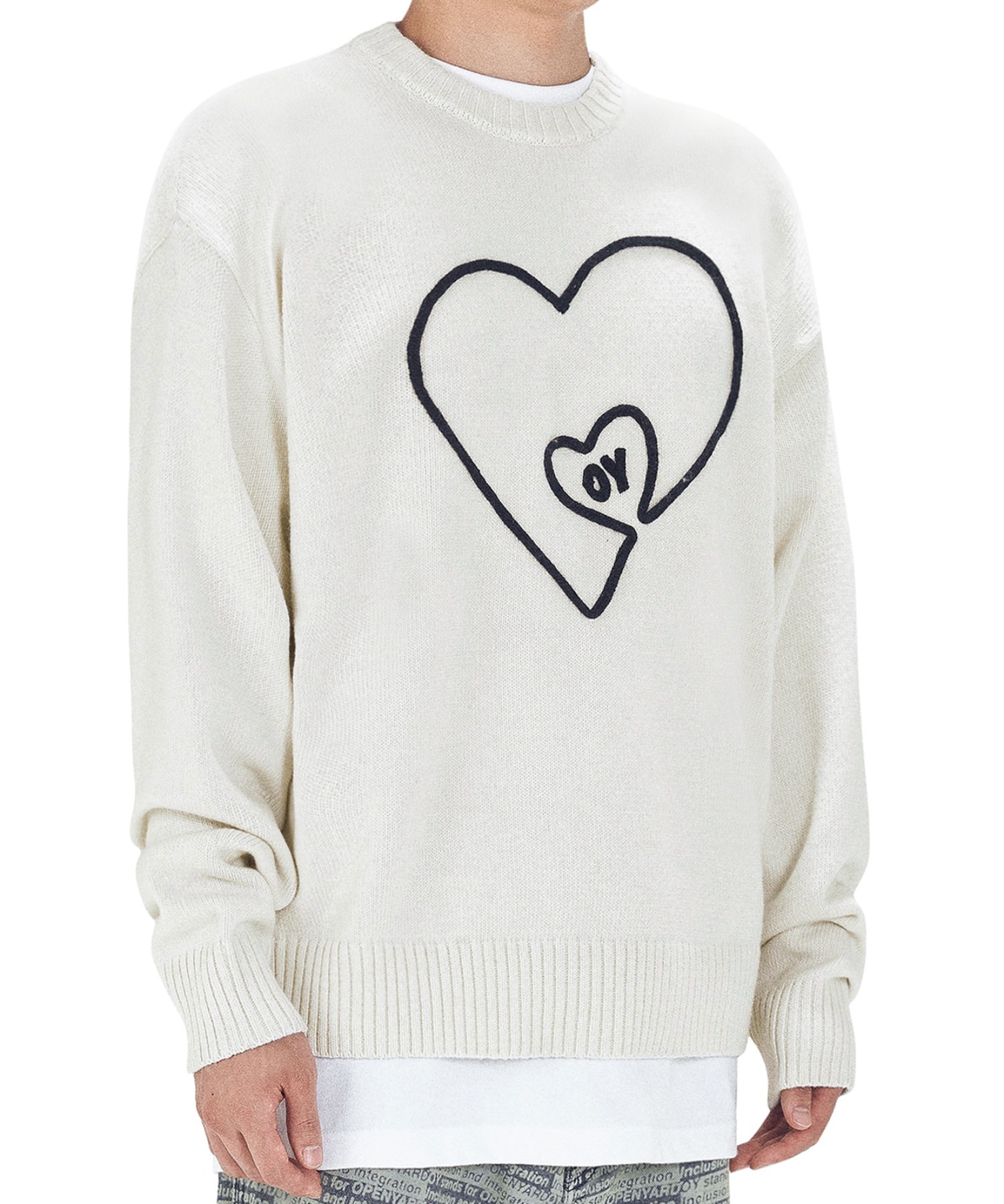 OY/オーワイ』 HEART HANDLE EMBROIDERED KNIT/ハートハンドル