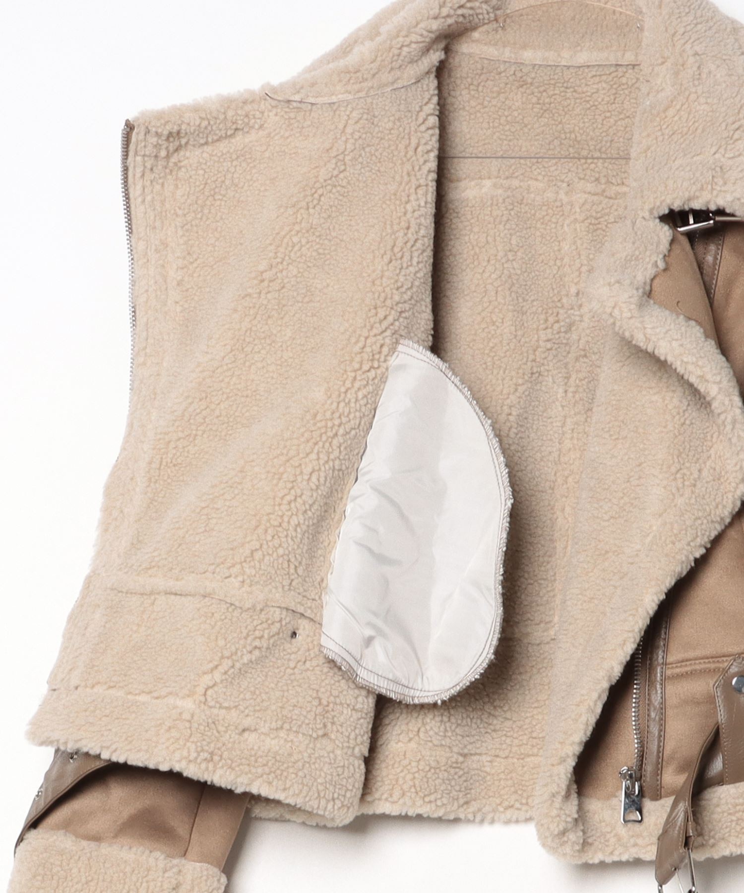 A'GEM/9 × .kom 『.kom/ドットケーオーエム』ムートンジャケットコート