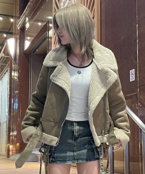 A'GEM/9 × .kom 『.kom/ドットケーオーエム』ムートンジャケットコート