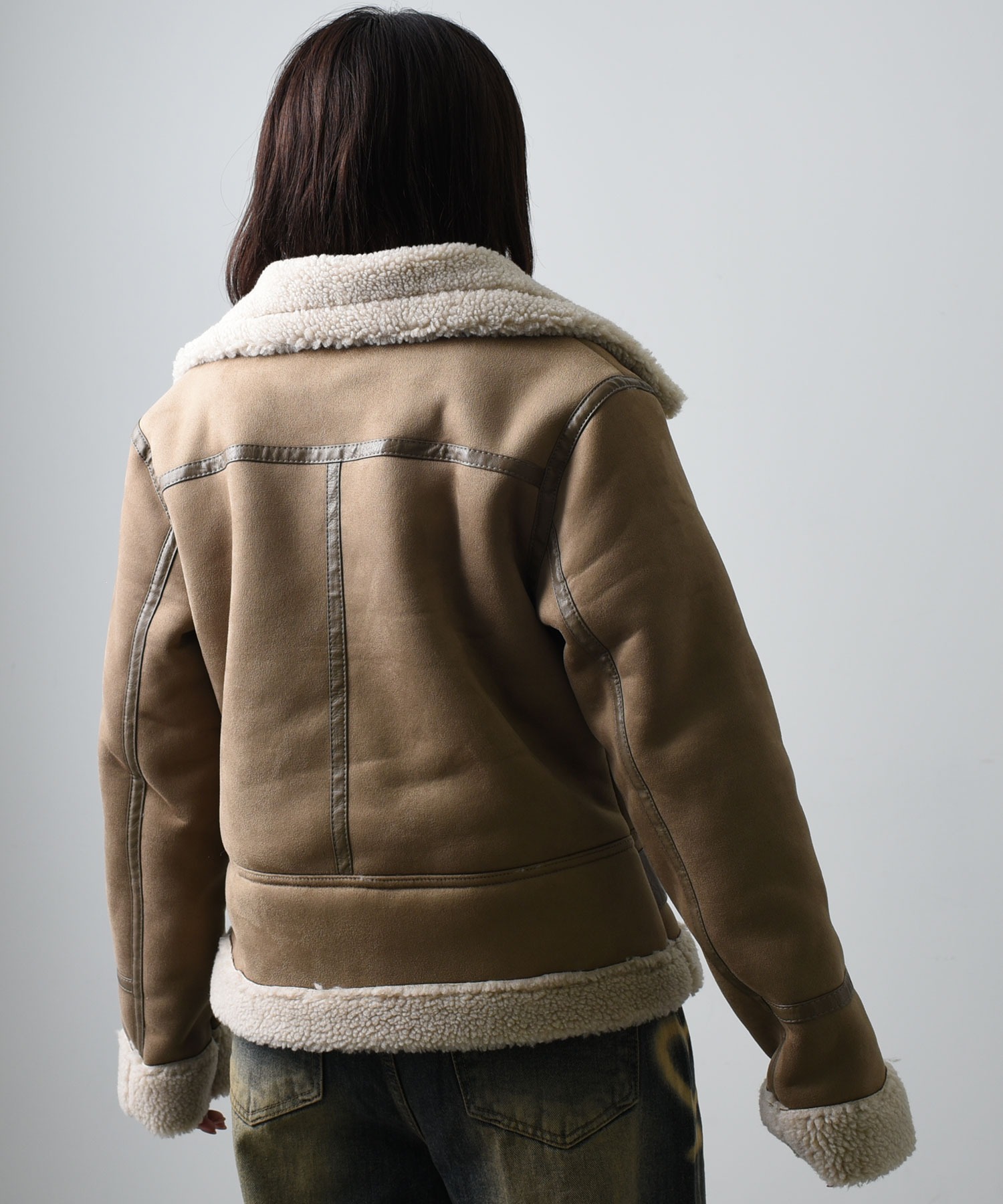 A'GEM/9 × .kom 『.kom/ドットケーオーエム』ムートンジャケットコート