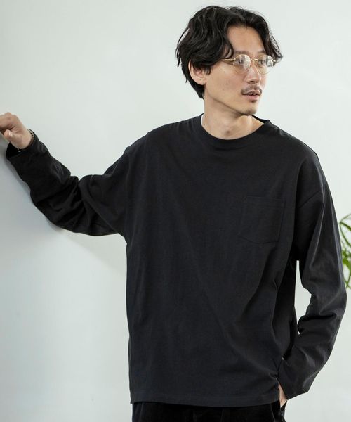 17%OFF coen コーエン メンズ USAコットンロングスリーブTシャツ ブラック