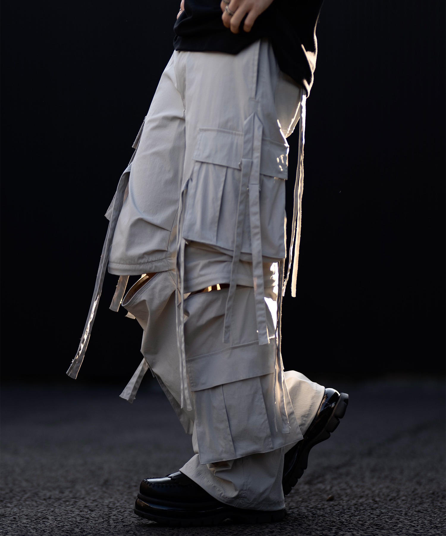 CLEL】2way Design Nylon Techno Pants / 2wayデザイン ナイロンテクノ