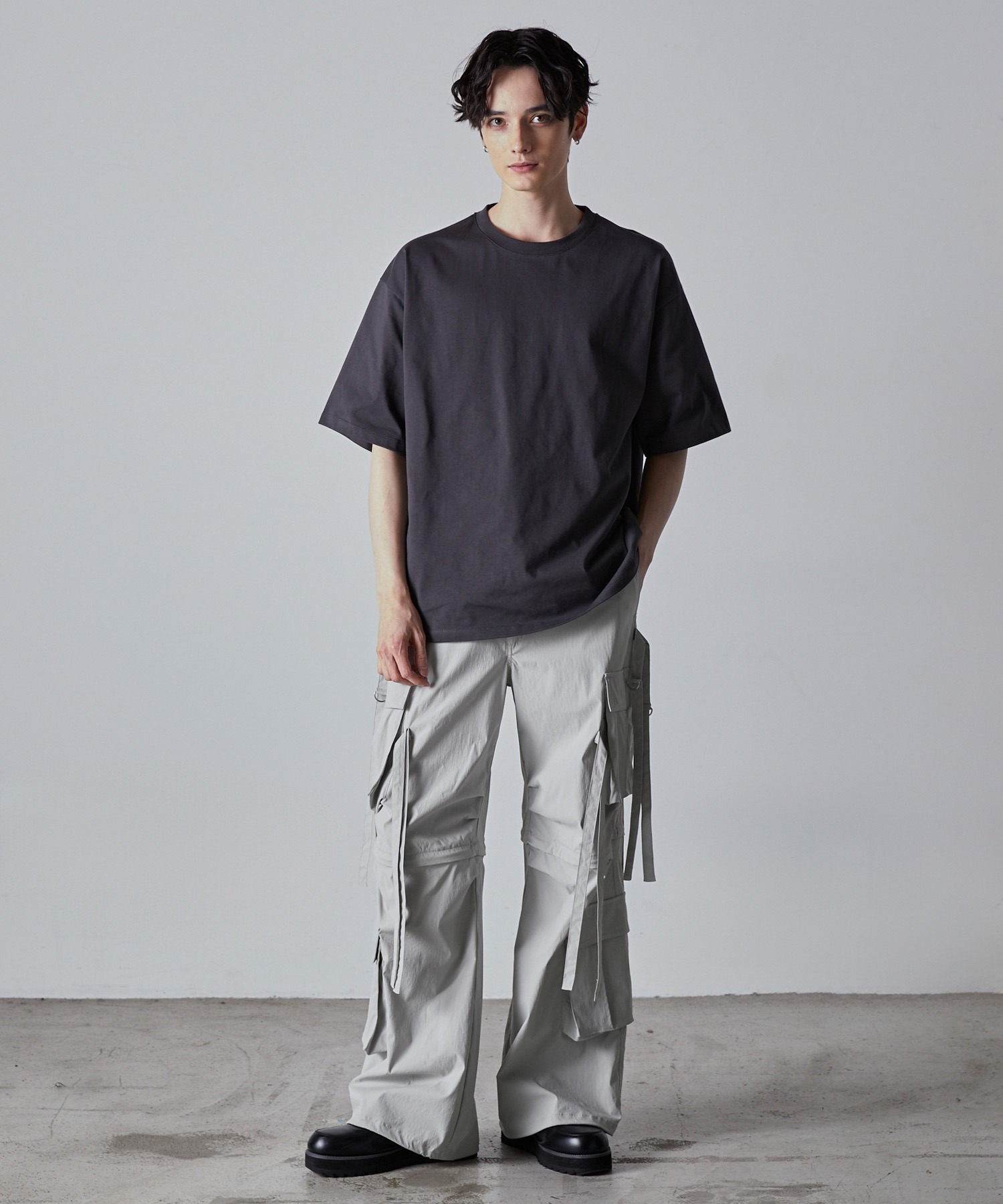 CLEL】2way Design Nylon Techno Pants / 2wayデザイン ナイロンテクノ