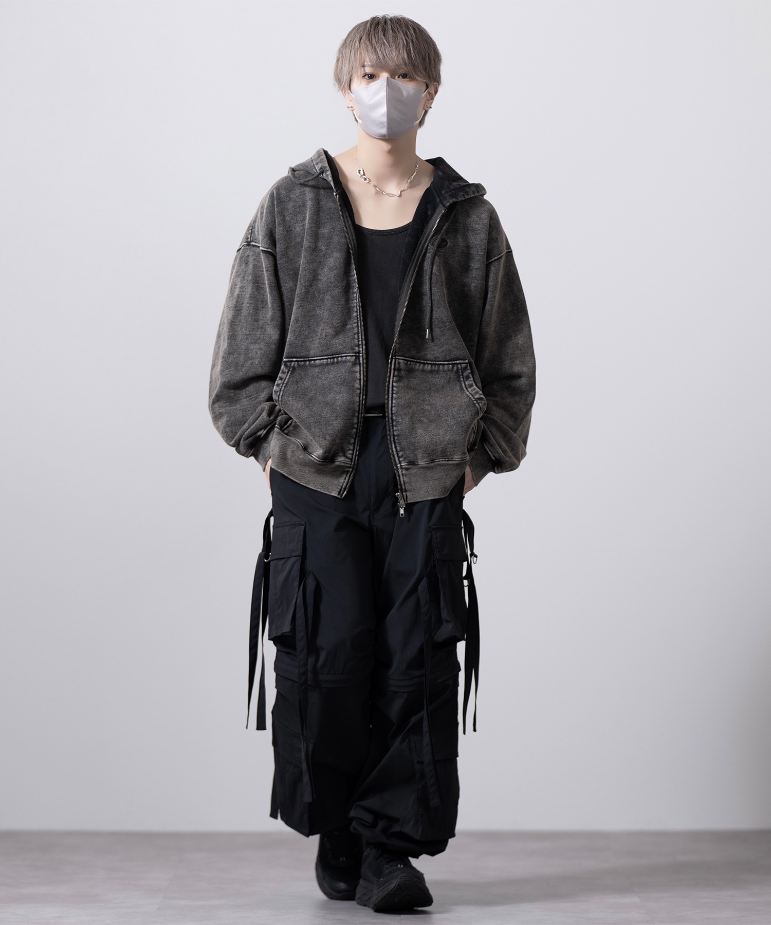 ⭐︎CLEL 2wayデザイン ナイロンテクノパンツ L CLEL】2way Design Nylon Techno Pants / 2wayデザイン ナイロンテクノ