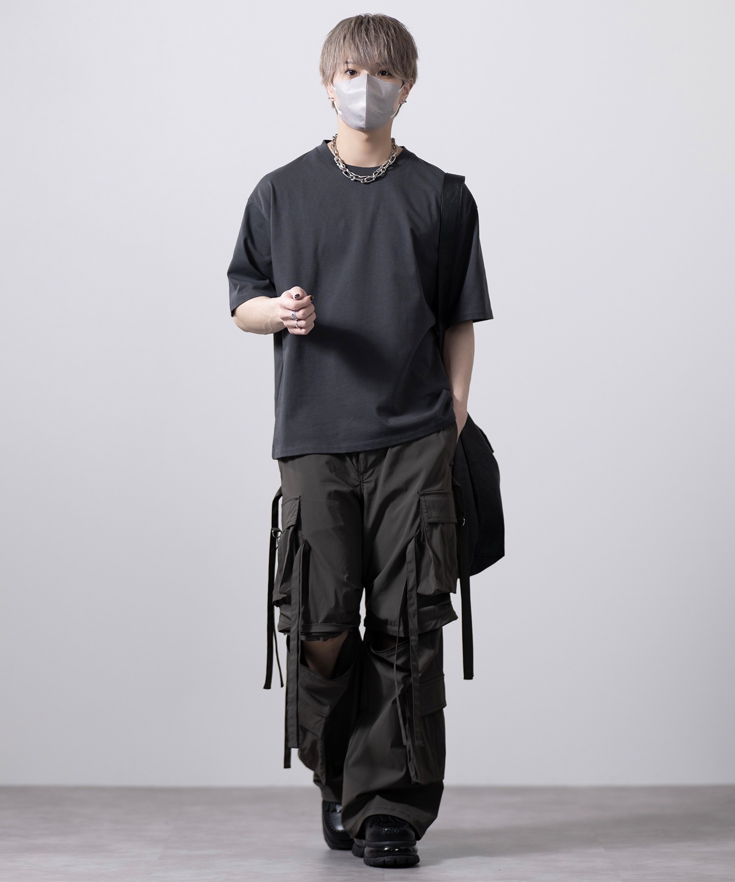 CLEL ナイロンテクノパンツ CLEL】2way Design Nylon Techno Pants / 2wayデザイン ナイロンテクノ