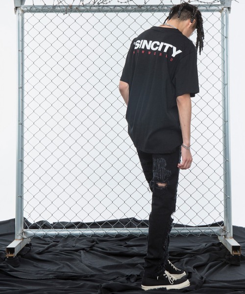 A'GEM/9 × .kom『SINCITY/シンシティ』NEW WORLD RED LOGO T