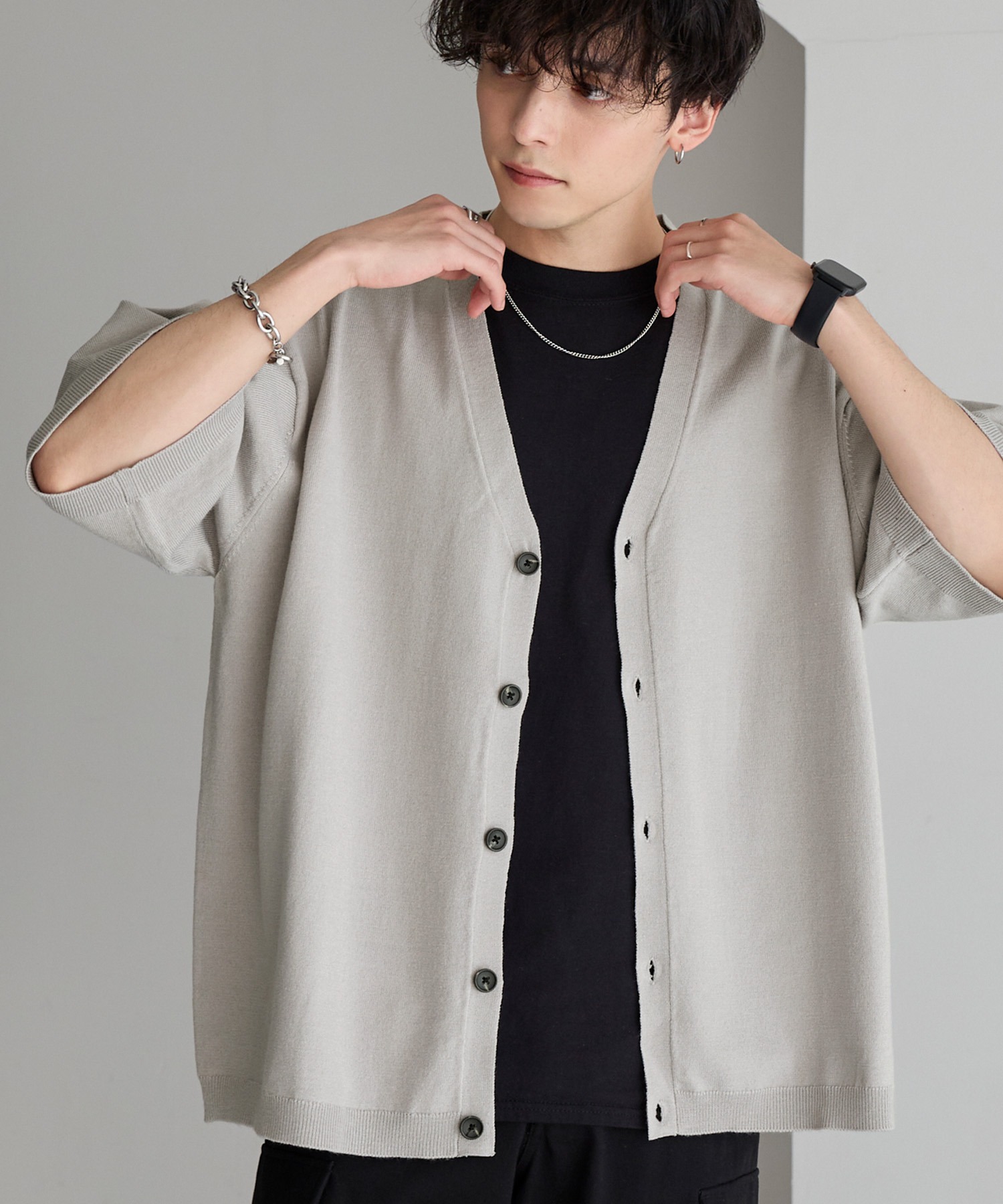 サマーカーディガン いつい ベージュ 