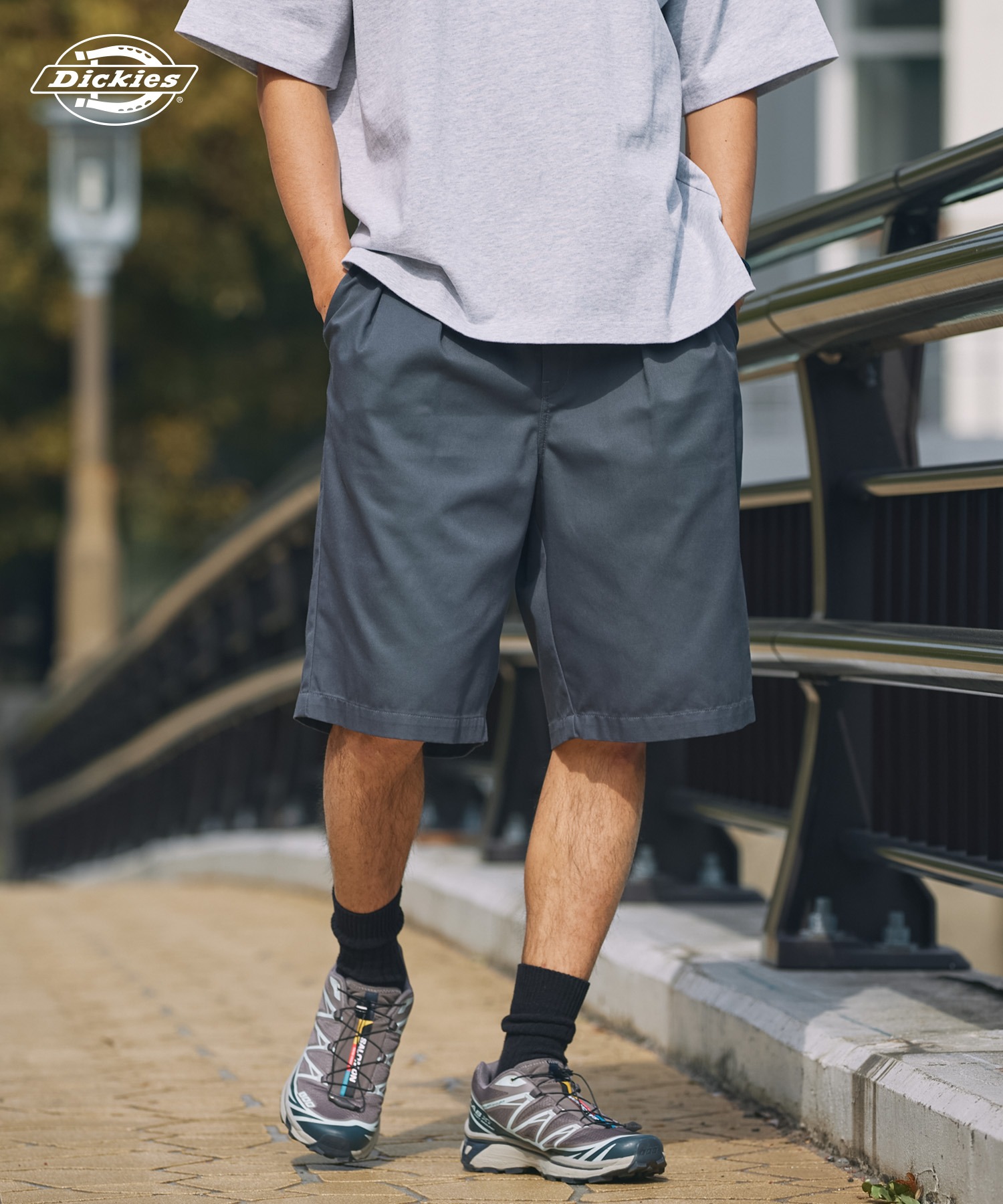 Dickies/ディッキーズ 別注 TCツイル ツータック イージーワイドハーフ