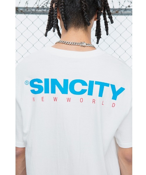 [RADINEO]★24FW★韓国人気★UNDERWATER SWEATSHIRT A'GEM/9 × .kom『SINCITY/シンシティ』NEW WORLD BLUE LOGO T
