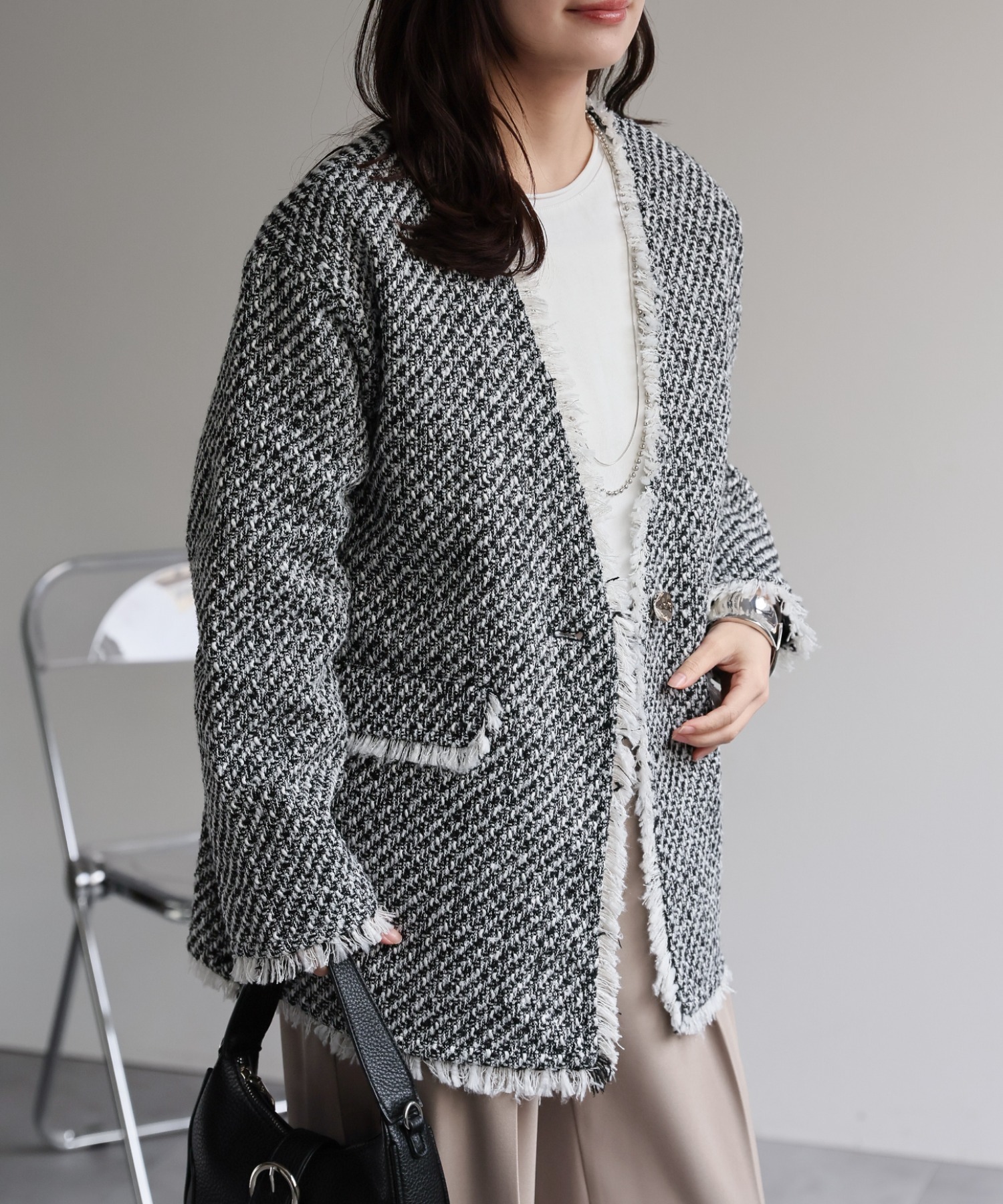 model：156cm 着用サイズ：FREE