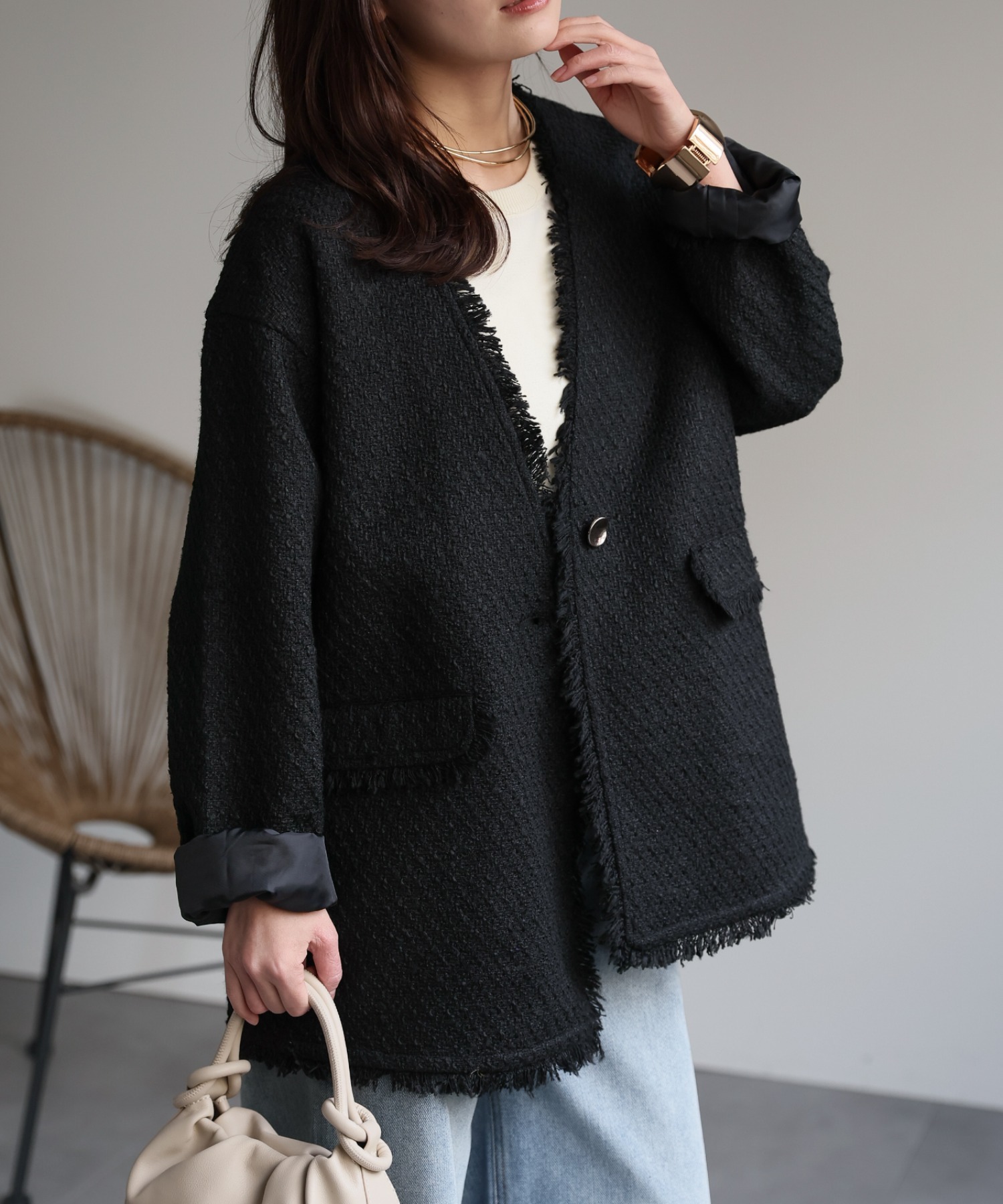 model：156cm 着用サイズ：FREE
