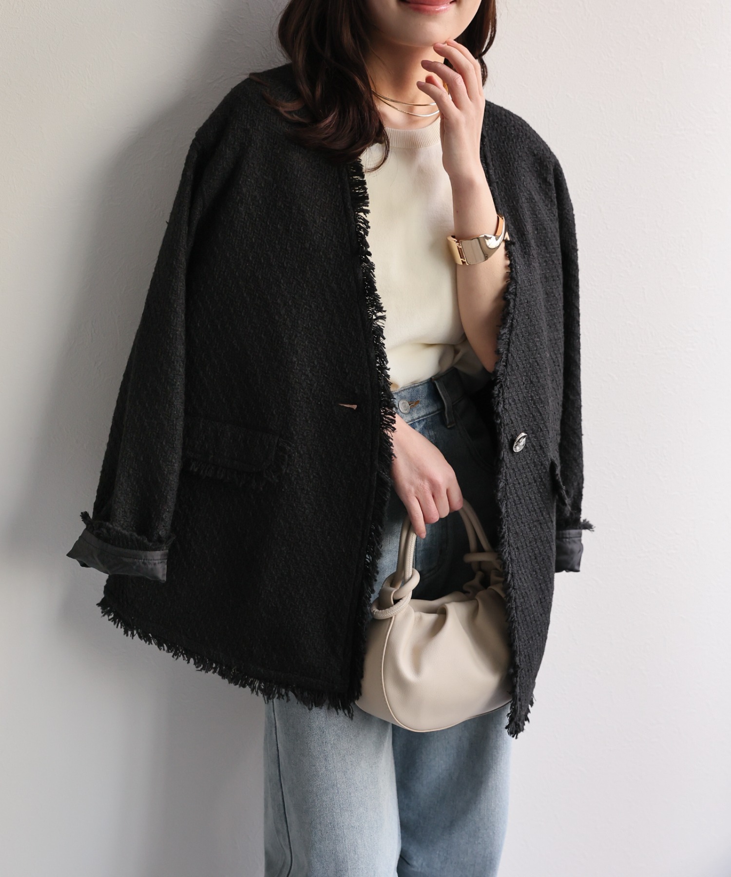 model：156cm 着用サイズ：FREE