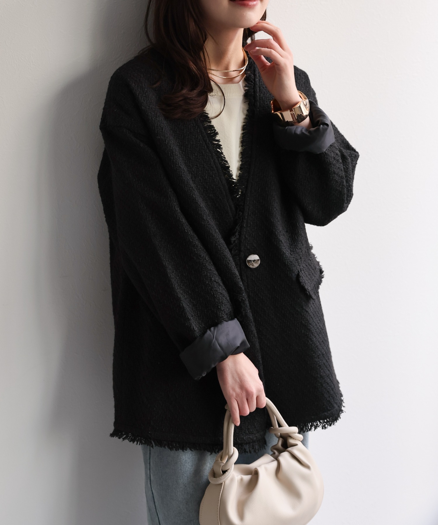 model：156cm 着用サイズ：FREE