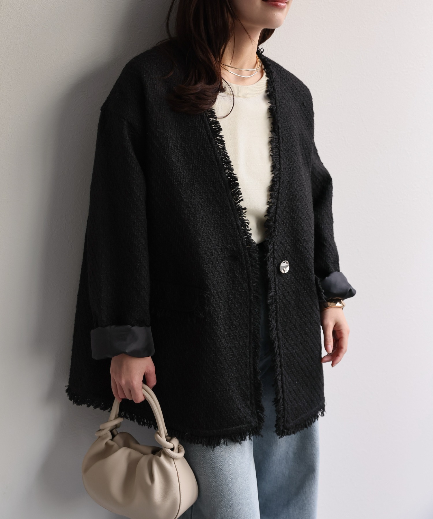 model：156cm 着用サイズ：FREE