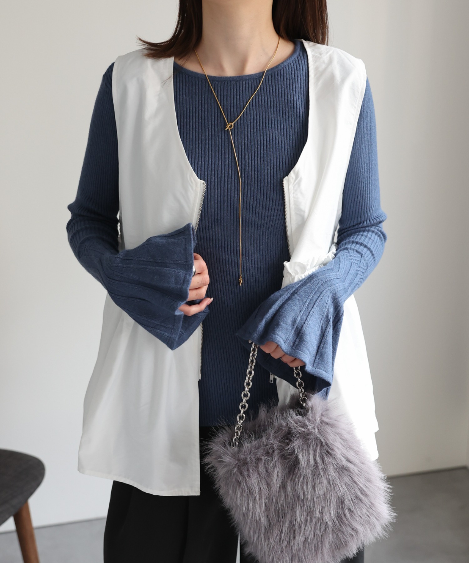 model：162cm 着用サイズ：F