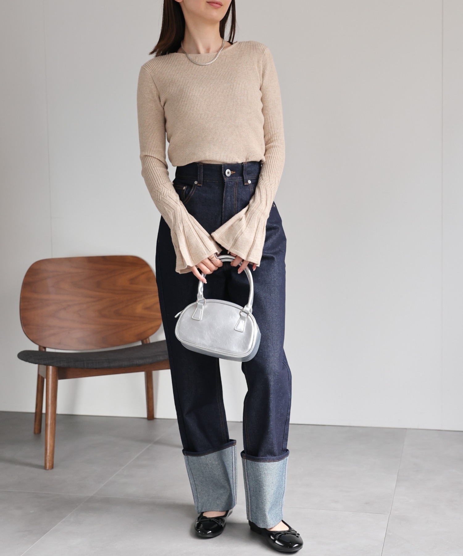 model：162cm 着用サイズ：F