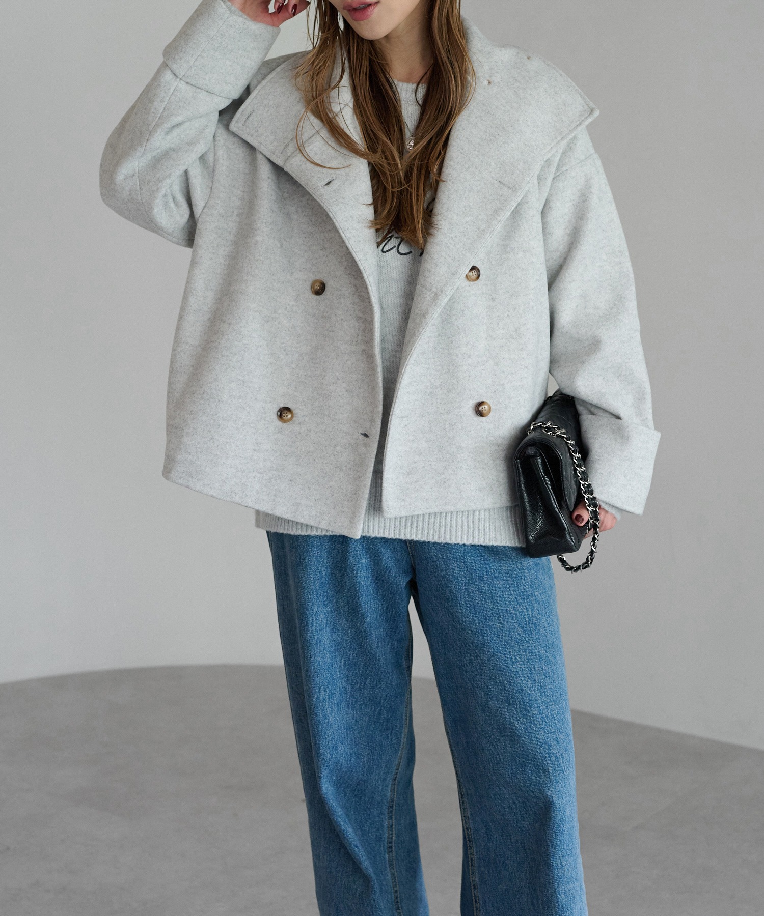 model：H165 着用サイズ：FREE