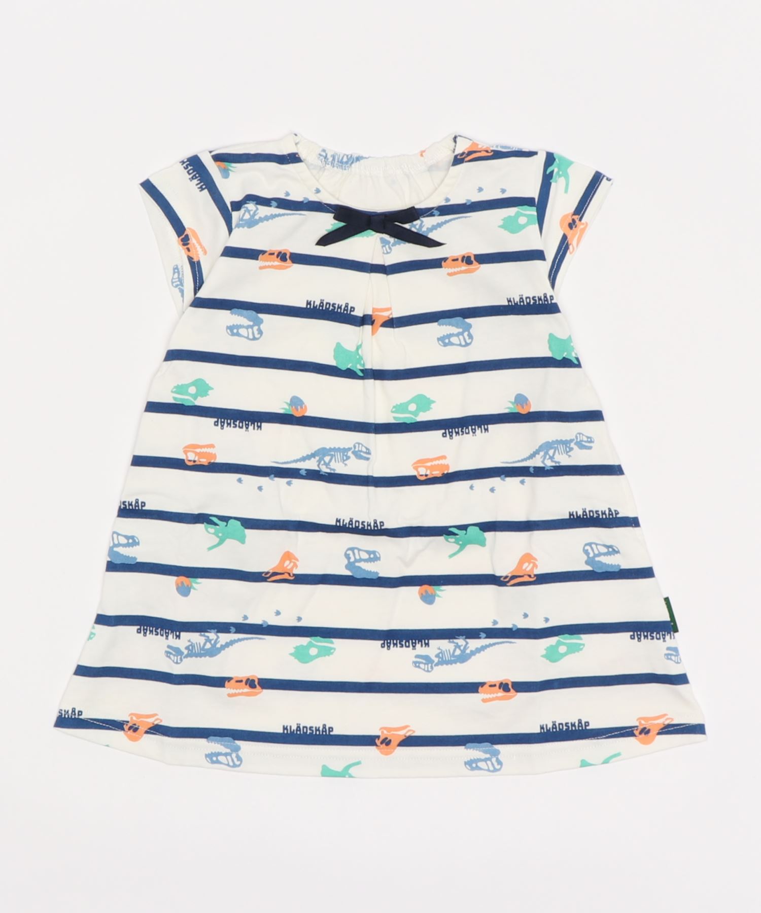 国立科学博物館 恐竜骨ボーダー総柄ワンピース 国立科学博物館 恐竜骨ボーダー総柄ワンピース