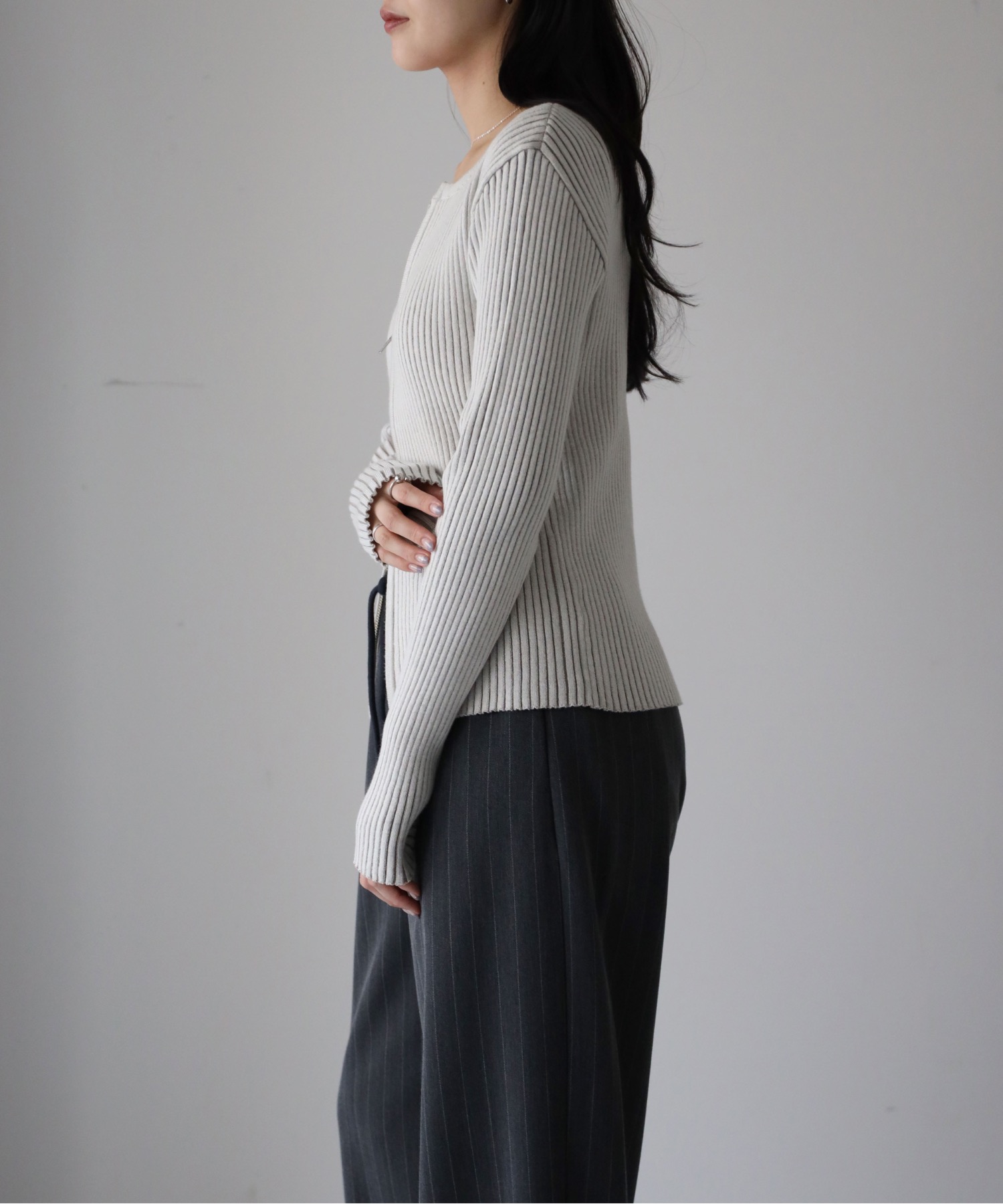 model：164cm. 着用サイズ：FREE