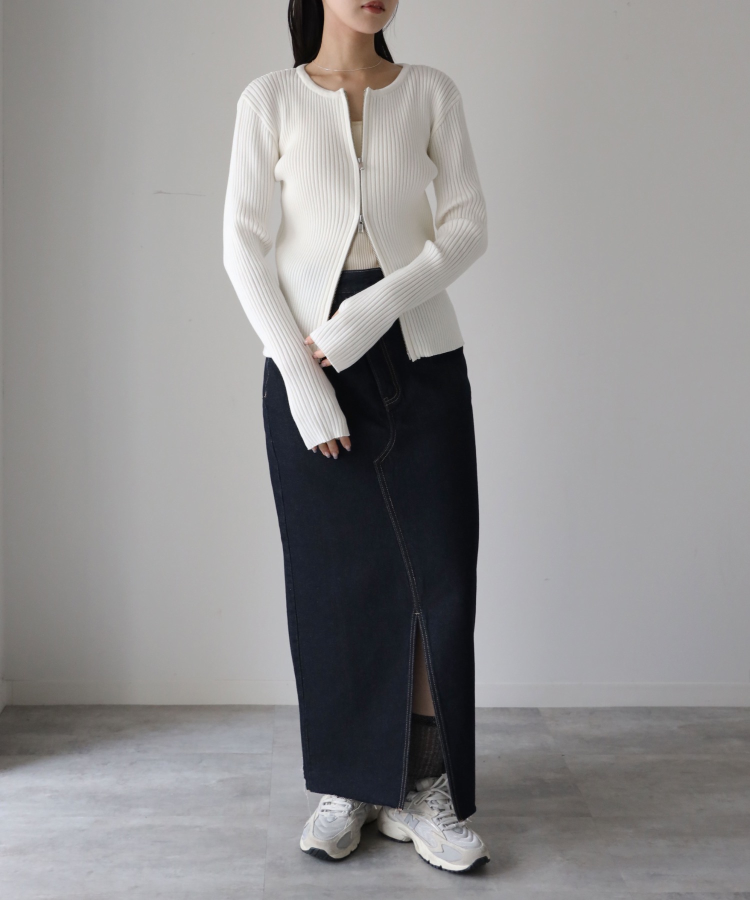 model：164cm. 着用サイズ：FREE