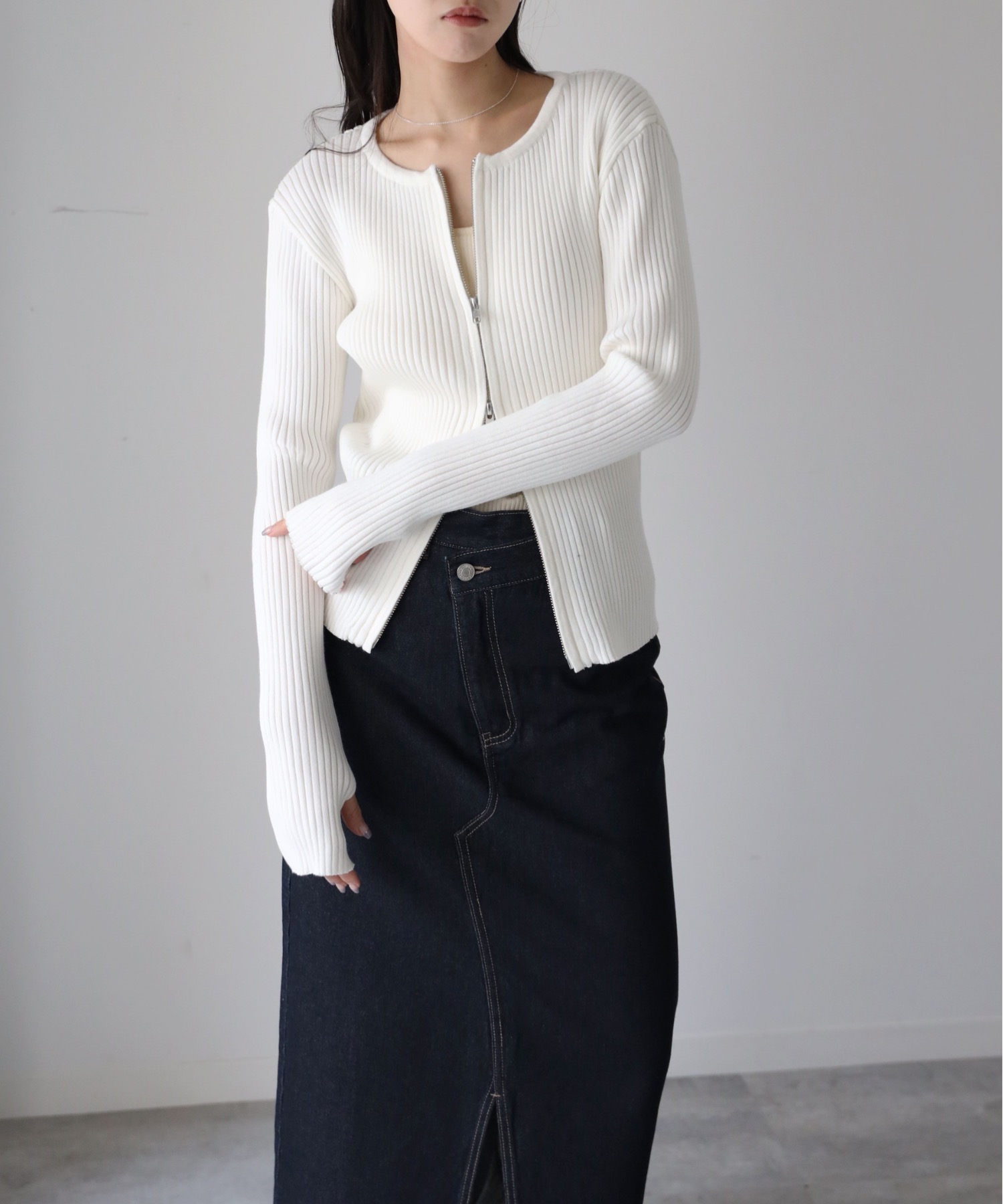 model：164cm. 着用サイズ：FREE