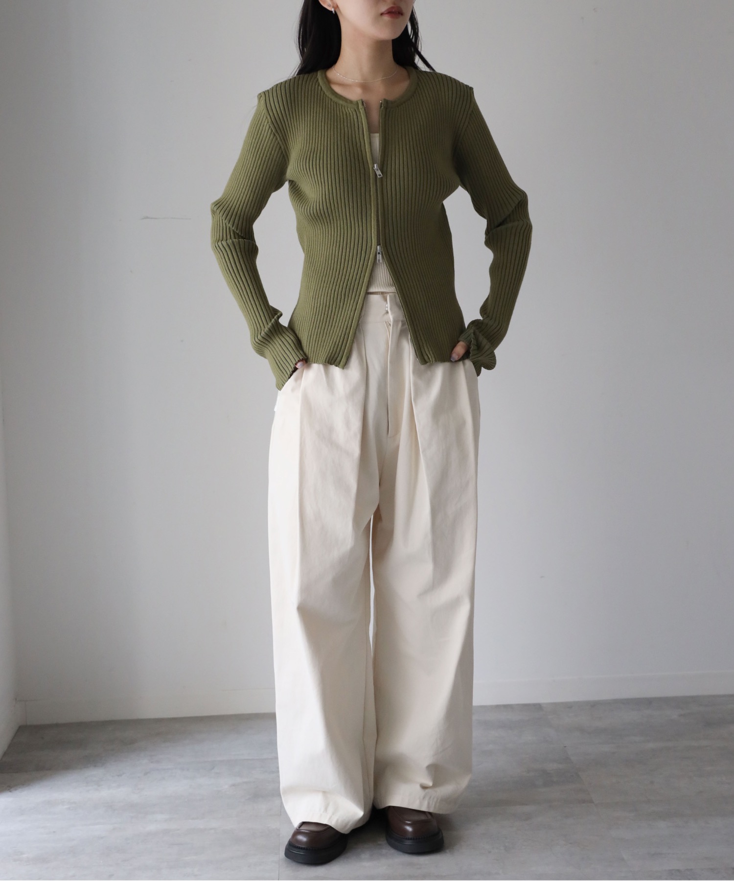 model：164cm. 着用サイズ：FREE