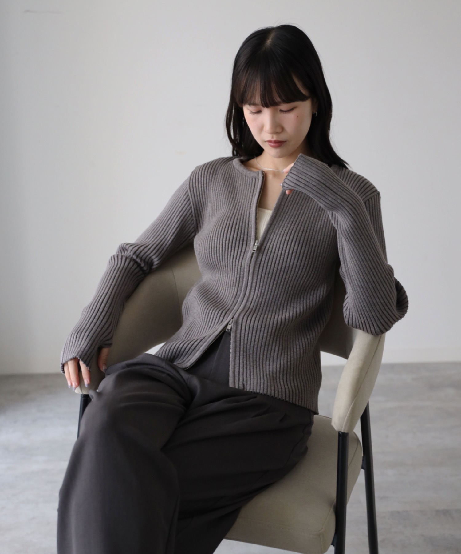 model：164cm. 着用サイズ：FREE