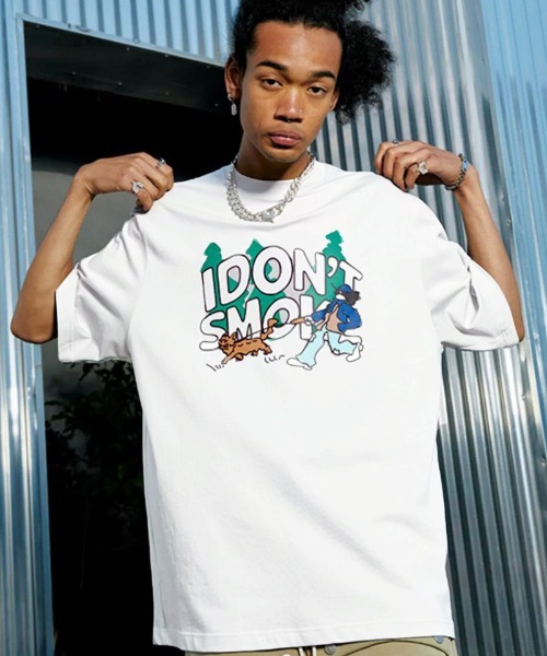 A'GEM/9 × .kom『DONSMOKE/ドンスモーク』散歩ロゴ 半袖